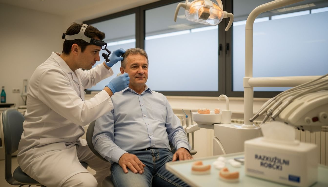 Bolnik, ki čaka na vstavitev zobnega vsadka