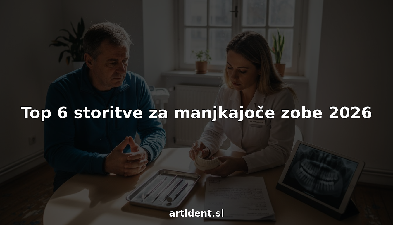 Svetovanje pri zobozdravniku za nadomeščanje manjkajočih zob