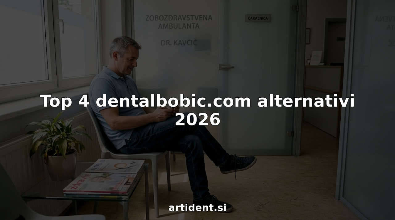 Moški čaka v čakalnici zobne ambulante v Ljubljani.