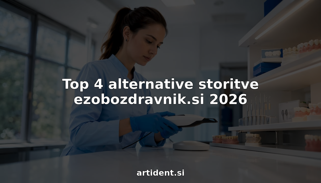 Zobozdravstveni tehnik med uporabo 3D skenerja v ambulanti.