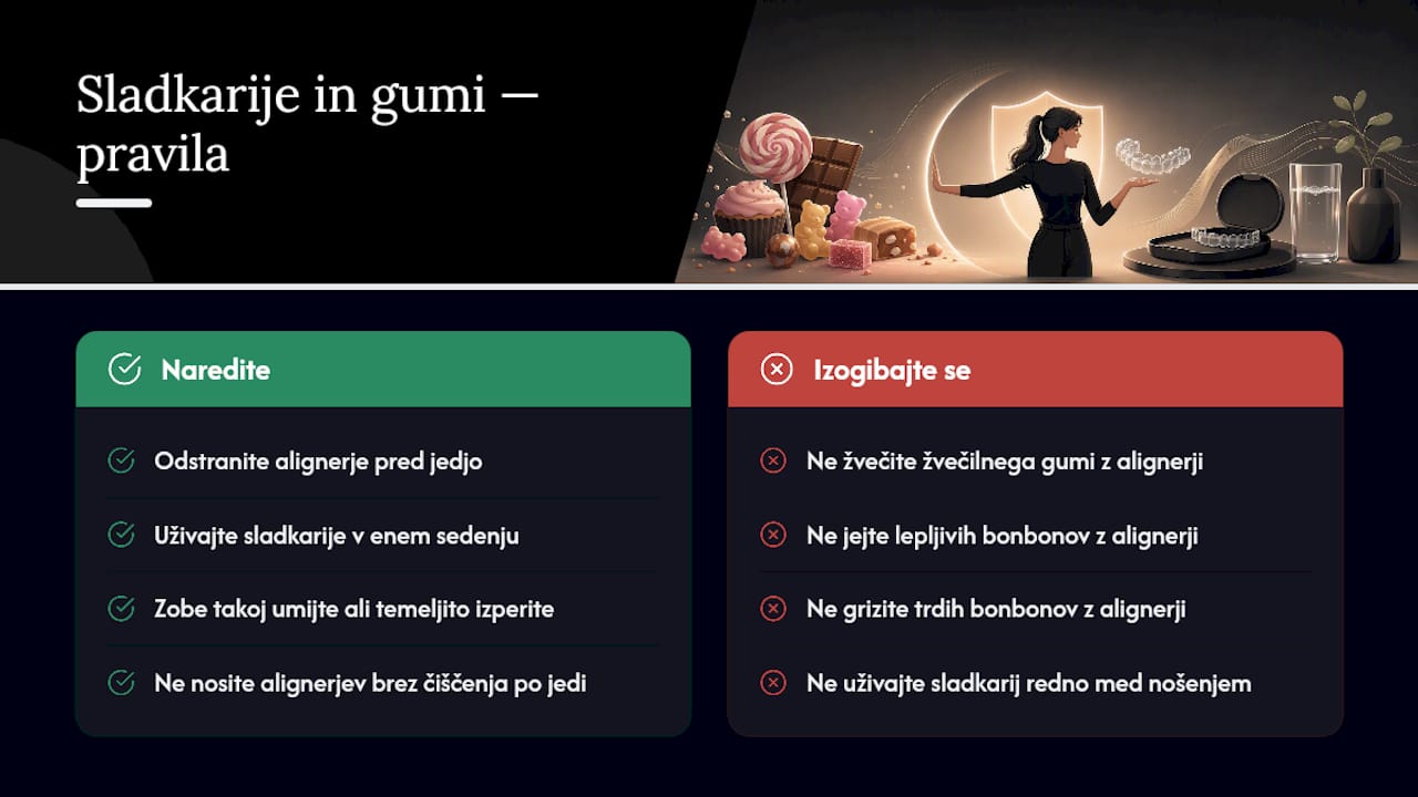 Sladkarije in žvečilni gumi: kdaj so varni? — overview diagram