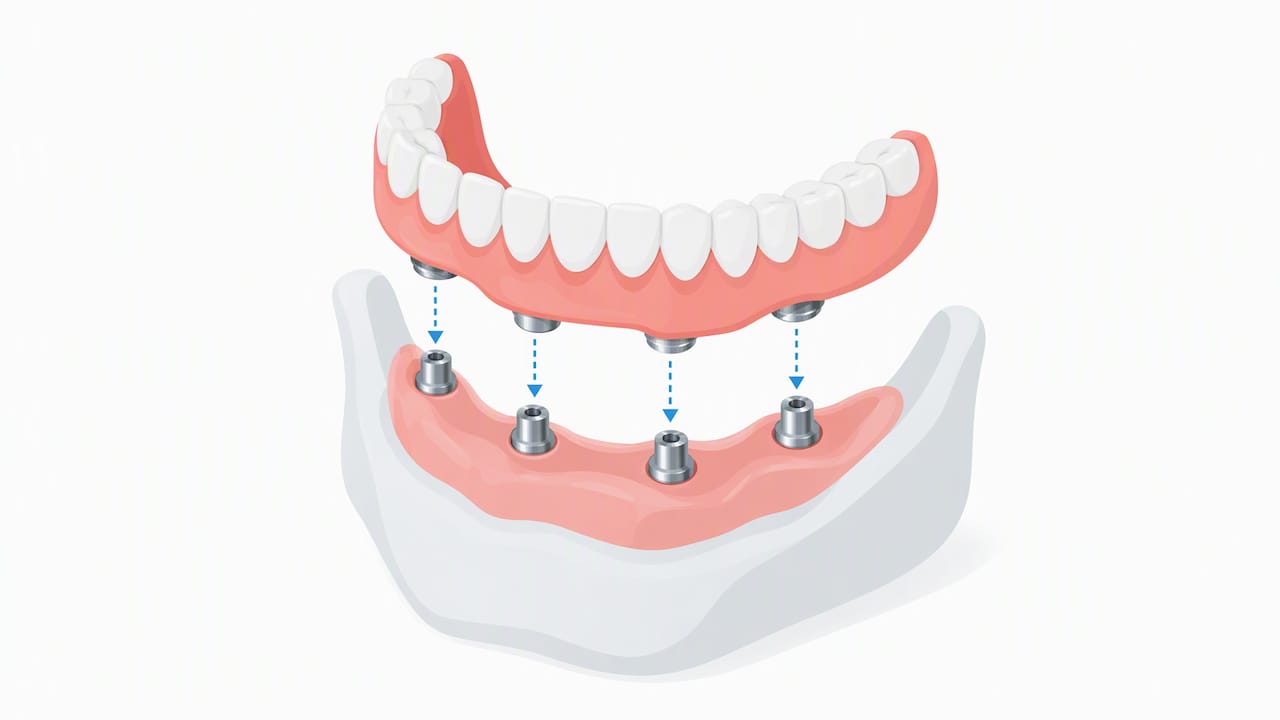 Snemna proteza, pritrjena na implantate