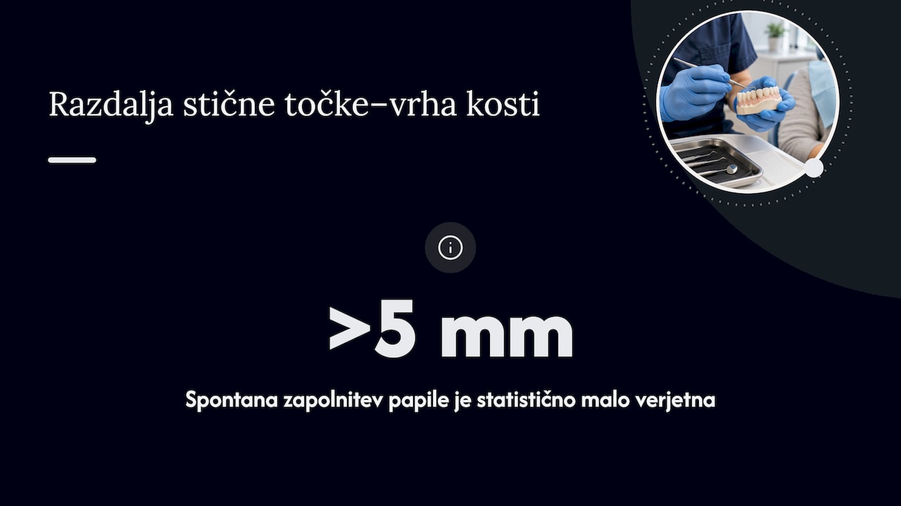 Meritev nad pet milimetrov in papila